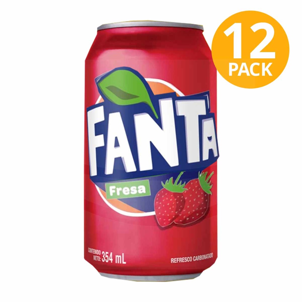 SODA FANTA FRESA LATA 354ML /12UND