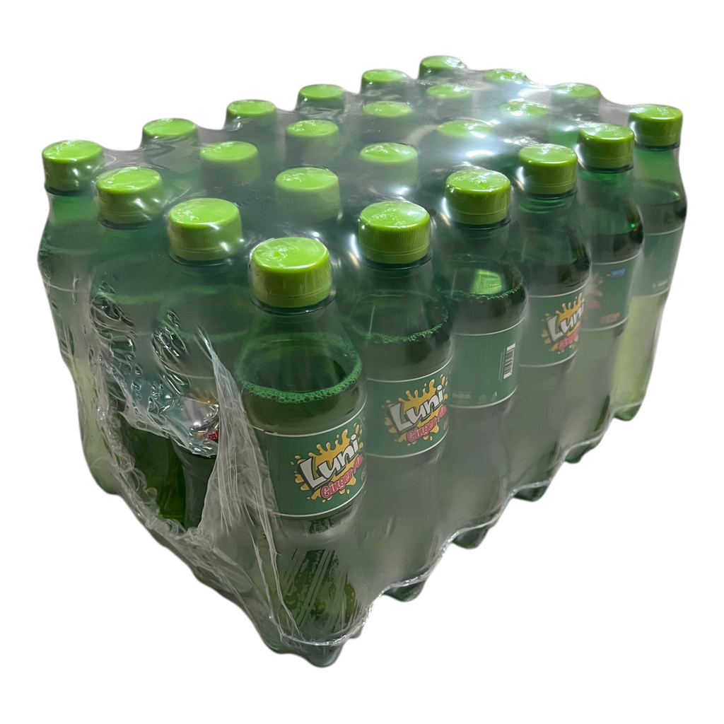 SODA LUNI GINGER ALE PLASTICO 370ML/24 CAJA