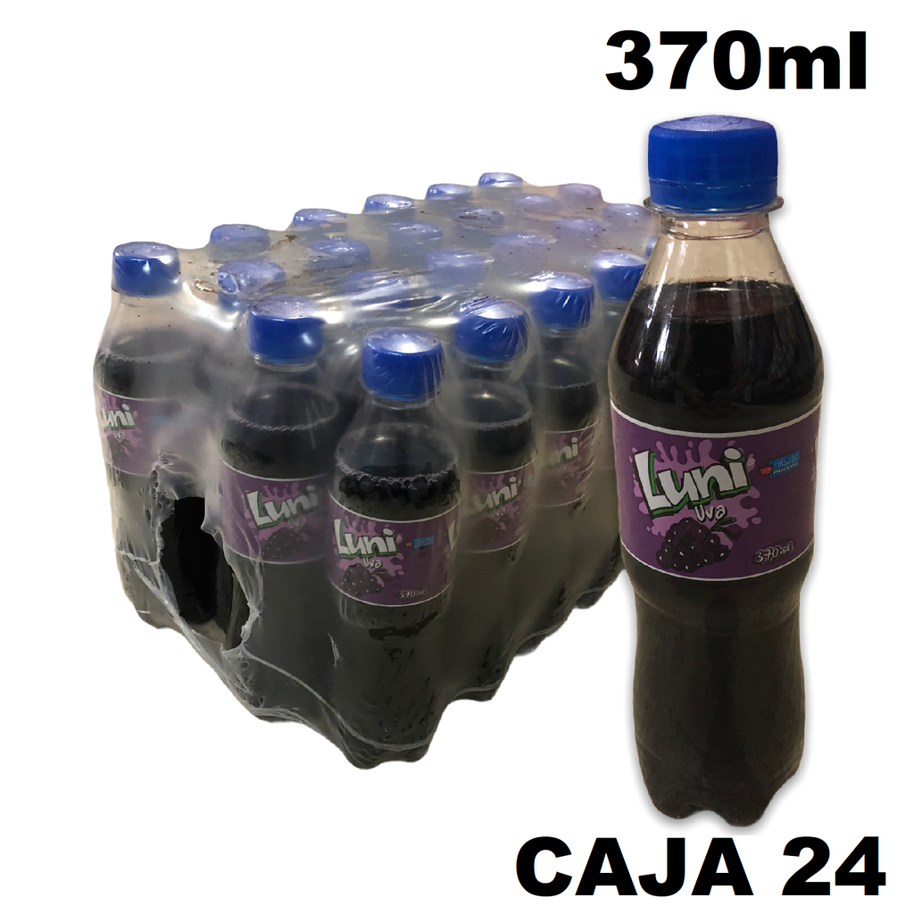 SODA LUNI UVA PLASTICO 370ML/24 CAJA