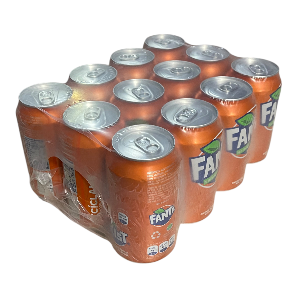 CAJA SODA FANTA NARANJA LATA 354ML 12 UNIDADES