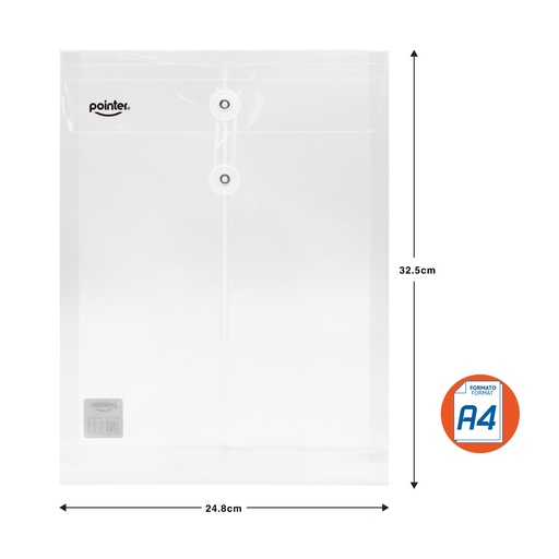 [W-56-CL] SOBRE PORTA DOCUMENTOS A4 POINTER