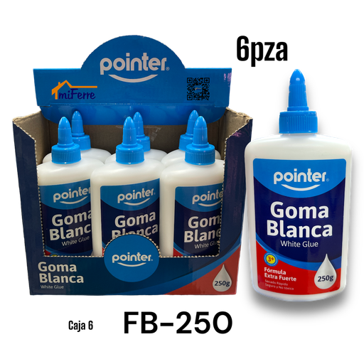 [FB-250] GOMA BLANCA 250G POINTER/6